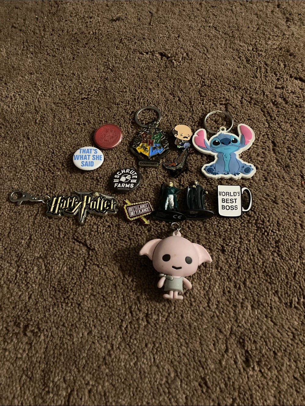Harry Potter , Disney misc pins key chains
